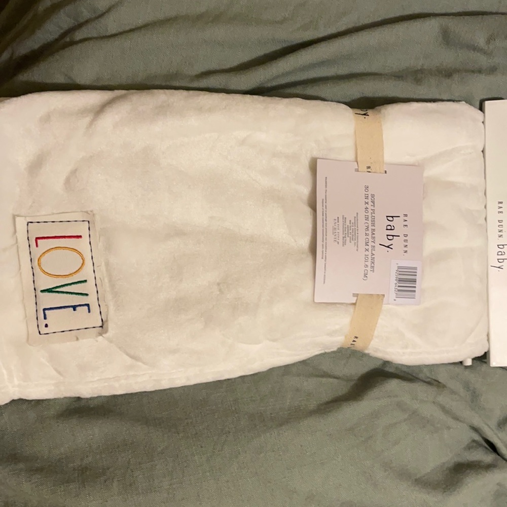 Rae Dunn-“LOVE” Baby Blanket